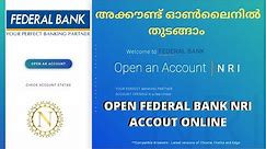 Open New NRI NRO Account Online In Federal Bank
