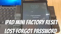 iPad Mini Factory Reset Lost or Forgot Password (2021)
