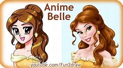 How to Draw Easy - Anime / Manga Girl - Belle | Fun2draw Online Anime Tutorials