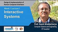 Lec 1: Interactive Systems