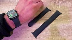 how to remove apple watch band, change and fasten Apple watch bands (Series 7) - solo loop and sport