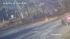 Video shows motorcycle almost hitting child in school zone