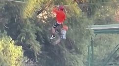 Video shows boy survive fall from zip line