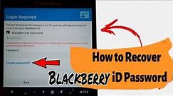 Forgot Blackberry ID Password? How to Recover Blackberry ID Password