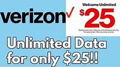 Verizon Introduces New $25 Unlimited Plan// Crazy Cheap!!