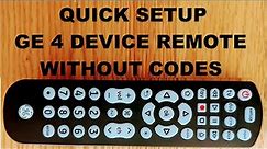 How to Program GE Universal Remote 40081 with TV by Auto Code Search Method
