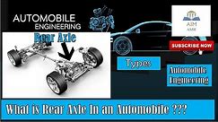 What is Rear Axle & Its Types in Automobiles?? ||Engineer's Academy||