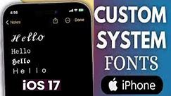 how to Get custom system font on iPhone Change Fonts in iOS 17 Change System Fonts 2024