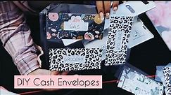 How to make cash envelopes! one side clear and one side print + first time budgeting