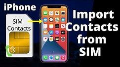 How to Import Contacts from SIM card to iPhone