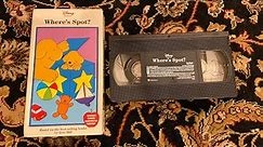 Disney Presents Spot: Where's Spot 2000 VHS