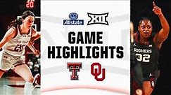 Texas Tech at Oklahoma | Big 12 Women's Basketball Highlights | January 13, 2024