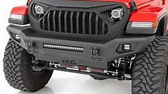 Rough Country Jeep Wrangler Full-Width Front Bumper; Satin Black 10635 (18-24 Jeep Wrangler JL) - Free Shipping