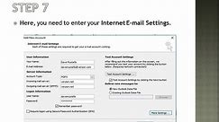 Steps to Configure Verizon Email Account with Outlook 2010