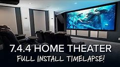 KILLER 7.4.4 Home Theater Tour w/ Full Install TIMELAPSE | JVC, JL Audio In-Wall Subs, Revel