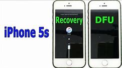 How to enter RECOVERY mode and DFU mode iPhone 5s
