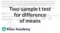 Two-sample t test for difference of means | AP Statistics | Khan Academy