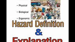 Hazards definition, what is hazard definition, types of hazards,safety videos, safety video
