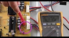 Multimeter Voltage Testing for TV Repair - Where to Place the Test Leads - Ground and Positive