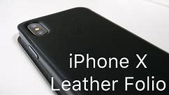 Official iPhone X Leather Folio Case
