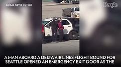 Delta Passenger Detained for Opening Plane Door and Deploying Exit Slide Before Takeoff at LAX