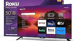 Roku 50" Select Series 4K HDR Smart RokuTV with Enhanced Voice Remote, Brilliant 4K Picture, Automatic Brightness, and Seamless Streaming