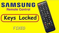 Samsung LCD TV Remote Keys Unlock | BN59-01224L Samsung Remote Control