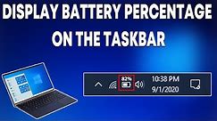How to Display Battery Percentage on the Taskbar on Windows 7, 8, and 10 in 2022