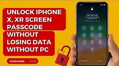 Unlock iPhone X,XR Screen Passcode Without Losing Data Without PC - New Method