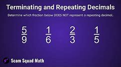How to Convert Fractions to Decimals | Terminating and Repeating Decimals