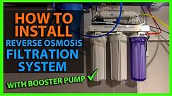How To Install a Reverse Osmosis RO Water System - Basement with Booster Pump iSpring RCC100P