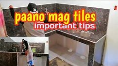 kitchen countertop with sink paano mag tiles..