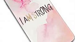 iPhone 6 /iPhone 6s Case Cute,Girls Bible Verses Quotes Christian Inspirational Motivational Tie Dye Pink Girly Ms Strong Im Strong Christ Lord Soft Clear Side Case Compatible for iPhone 6/iPhone 6s