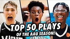 THE TOP 50 PLAYS OF THE 2023 AAU BASKETBALL SEASON! Ft. Cooper Flagg, Bryce James & More!