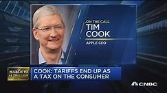 Apple CEO Tim Cook on tariffs, iPhone sales and services revenue