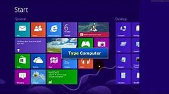 Windows 8 - Four ways to open My Computer (using mouse & keyboard)