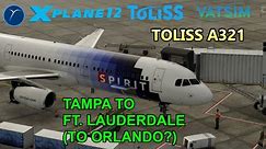Airbus SOP | Tampa to Ft.Lauderdale (to Orlando?) A321! | Airbus SOP | XP12 | EN/PH