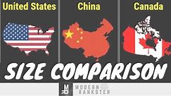 Top 100 Largest Countries in the World (by area) - Country Size Comparison