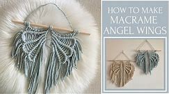 How To Make Macrame Angel Wings Wall Hanging | EASY Macrame Tutorial for Beginners