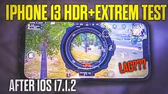 🔥IPHONE 13 HDR+EXTREME BGMI TEST AFTER IOS 17.1.2 UPDATE || LAG?? || BEST DEVICE IN 2023??