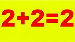 2+2=2 Prove that 2+2=2 how to prove two plus two equals two