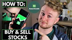 How to Buy & Sell stocks in TD Ameritrade mobile app | Step by Step walkthrough