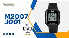 Q&Q M207 J001 Square Quartz Digital Wrist Watch for Youth & Adults in Black