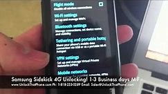 How to Unlock Samsung Sidekick 4G with Code + Full Unlocking Tutorial!! tmobile at&t bell o2 rogers