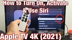 Apple TV 4K 2021: How to Turn On / Activate & Use Siri