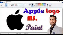 Apple logo Designing In MS Paint |How to Draw Apple Logo | iPhone Logo Design Step by Step in paint