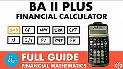 How to Use a BA II Plus Calculator For Financial Mathematics | Exam FM | JK Math