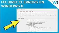 How to fix DirectX errors on Windows 11