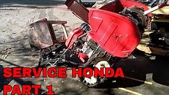 How To Service A Honda Snowblower. Part 1. Augers, Bucket, Shear Pins, Scraper Bar and Skid Shoes.