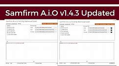Samfirm A.i.O v1.4.3 Download Latest Firmware, Odin All Versions Install All Samsung Usb Drivers